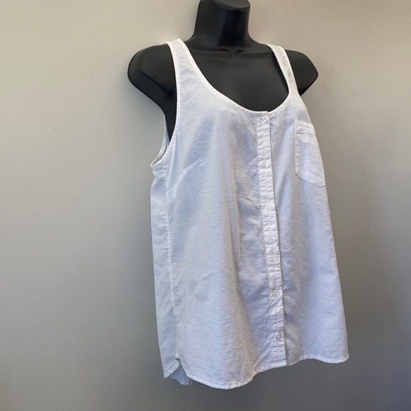 GAP Tops - GAP WHT Cotton Tank, M                      AAA107